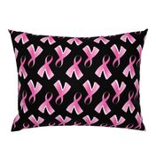 Breast Cancer Pink Ribbon on Black background