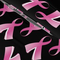 Breast Cancer Pink Ribbon on Black background