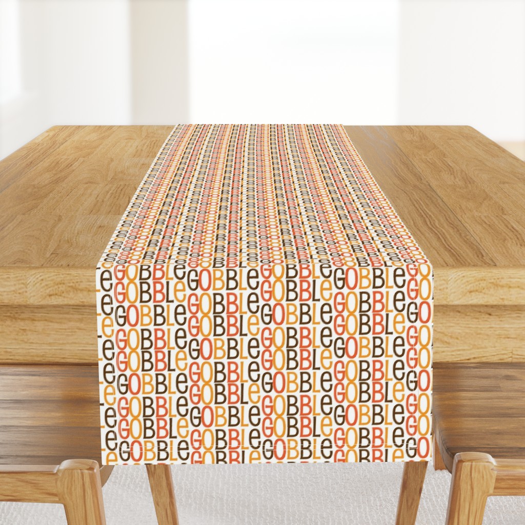 Gobble Gobble Gobble Funny Thanksgiving Turkey Pattern