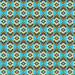 Native American Digital Bead Pattern Turquoise