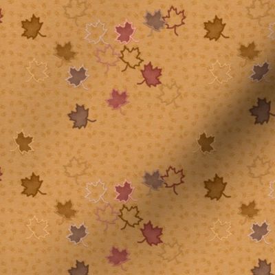 Yorkie Autumn Leaves Falling Matching Fabric