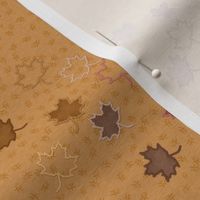 Yorkie Autumn Leaves Falling Matching Fabric