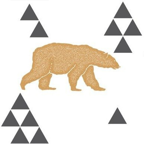 Geometric Bear in Gold
