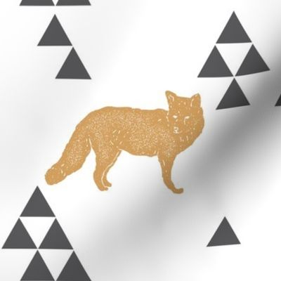 Geometric Fox in Gold