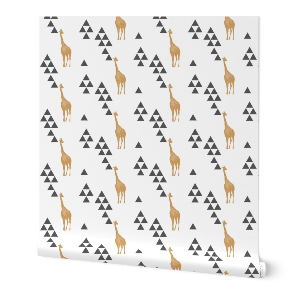 Geometric Giraffe in Gold