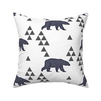 Geometric Bear in Navy