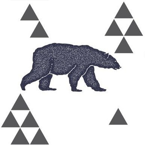 Geometric Bear in Navy