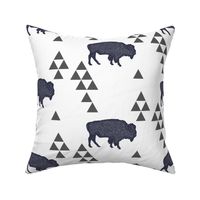 Geometric Buffalo in Navy