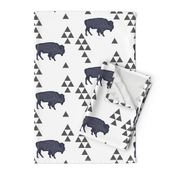 Geometric Buffalo in Navy