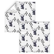 Geometric Deer in Navy