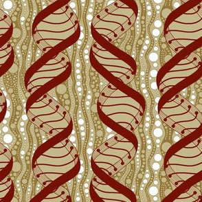 Life_Spirals  ,_Gold__Red_and_beige