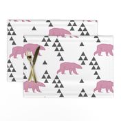 Geometric Bear in Pink