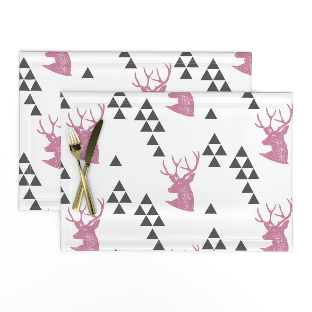 Geometric Deer in Pink