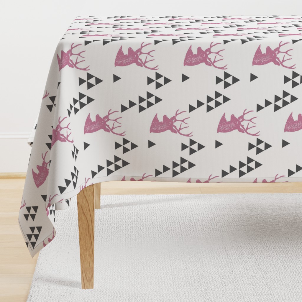 Geometric Deer in Pink