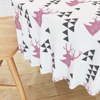 Geometric Deer in Pink