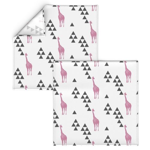 Geometric Giraffe in Pink