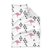 Geometric Kangaroo in Pink