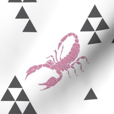 Geometric Scorpion in Pink