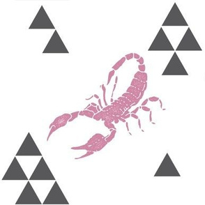 Geometric Scorpion in Pink