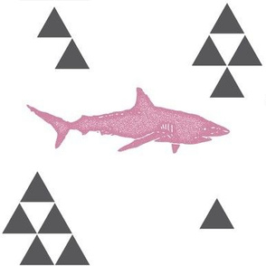 Geometric Shark in Pink