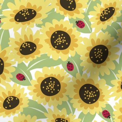 Sunflowers and Ladybugs