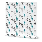 Geometric Giraffe in Teal