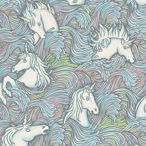 Drowning Unicorns in opal tones