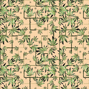 Striped Marijuana Leaf 