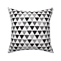 Geometric tribal aztec triangle black and white gender neutral  modern patterns