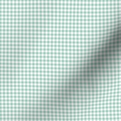 1/8" mint and white gingham 