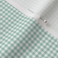 1/8" mint and white gingham 