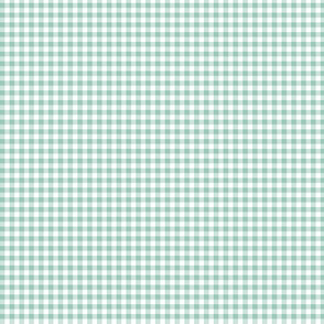 1/8" mint and white gingham 
