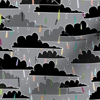 rain(bow) clouds (grey background)