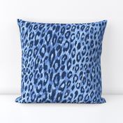 leopard fur in blue colors