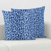 leopard fur in blue colors