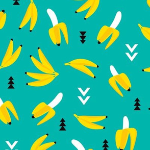 Colorful banana geometric arrows illustration kids print