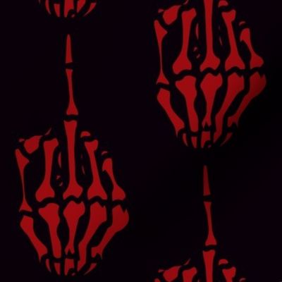 red-skeletal-middle-finger-dragonbone-designs