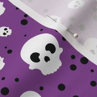 Wee Spooky Skulls - Purple