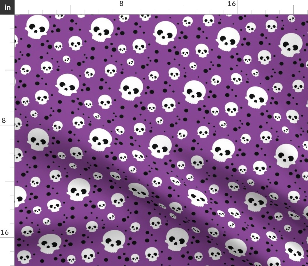 Wee Spooky Skulls - Purple