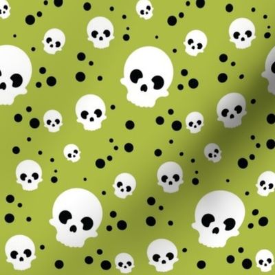 Wee Spooky Skulls - Green