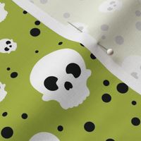 Wee Spooky Skulls - Green