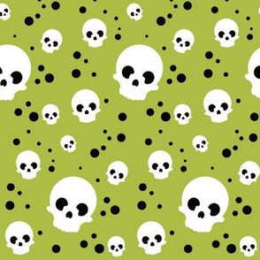 Wee Spooky Skulls - Green
