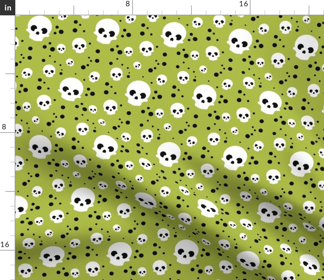 Wee Spooky Skulls - Green