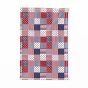 USA Mini Flag Patchwork Quilt Squares