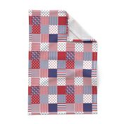 USA Mini Flag Patchwork Quilt Squares