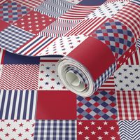 USA Mini Flag Patchwork Quilt Squares