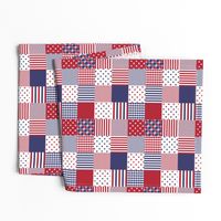 USA Mini Flag Patchwork Quilt Squares