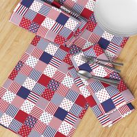 USA Mini Flag Patchwork Quilt Squares