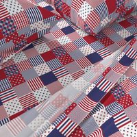 USA Mini Flag Patchwork Quilt Squares