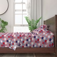 USA Mini Flag Patchwork Quilt Squares